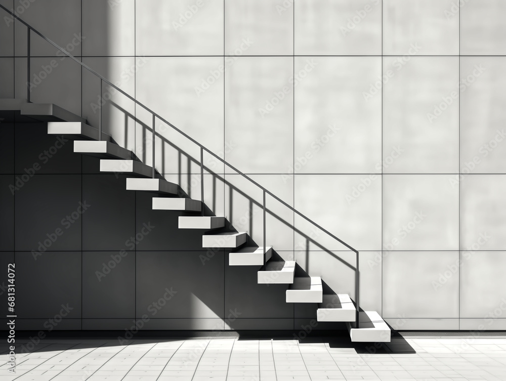 Obraz premium Urban Geometry Through Minimalist Lines and Shadows