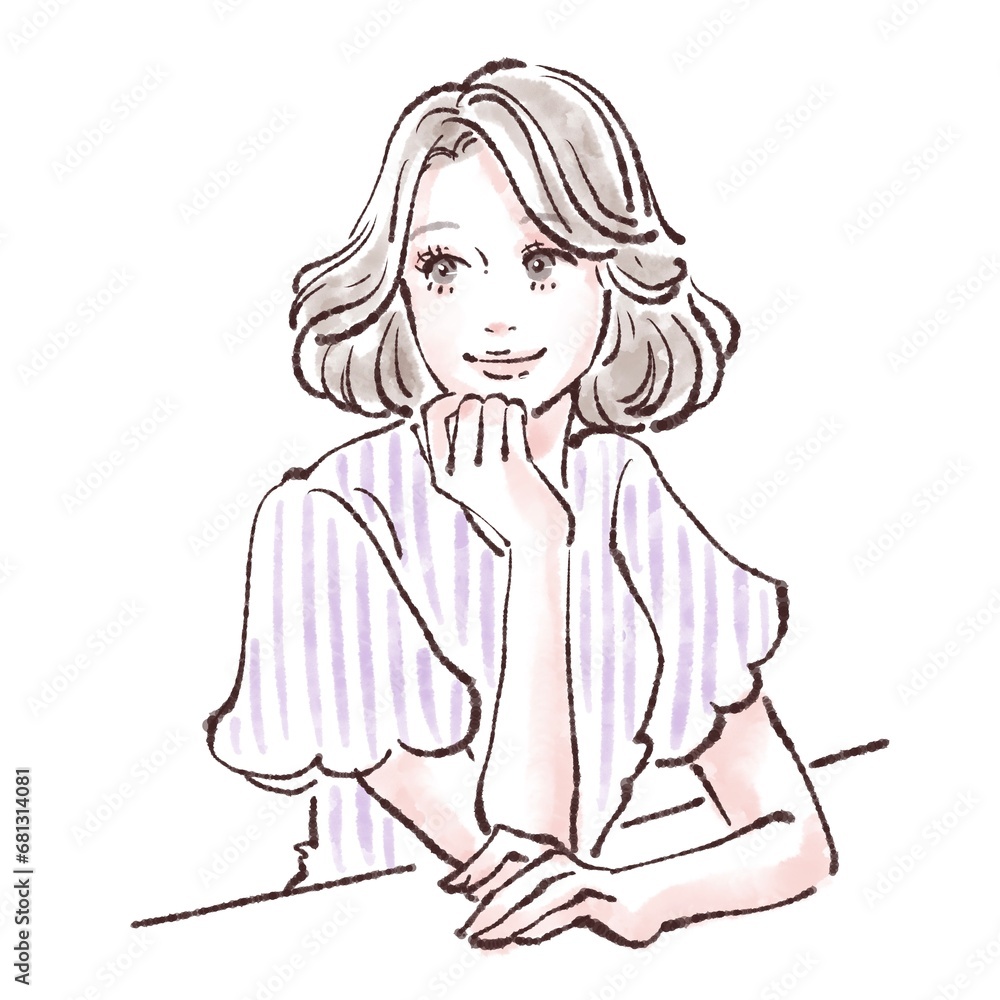 女性・女の子のイラスト素材 女性・女の子のイラスト素材