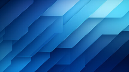 Blue and grey glossy squares abstract tech banner design. Modern abstract blue background design with layers of transparent material in square shapes in random geometric patterns.