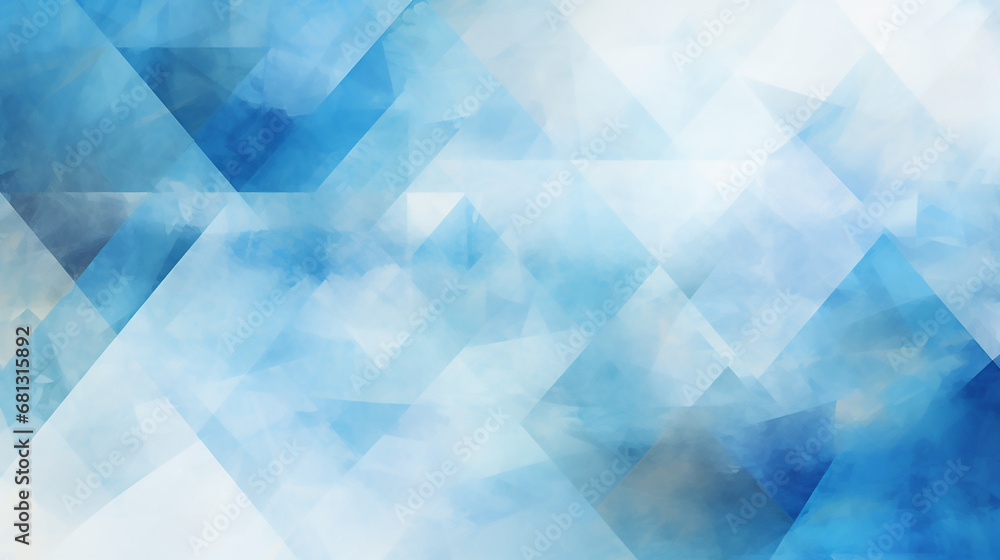 abstract blue material in triangle diamond and squares shapes in random geometric pattern modern abstract blue background design with layers of textured. 