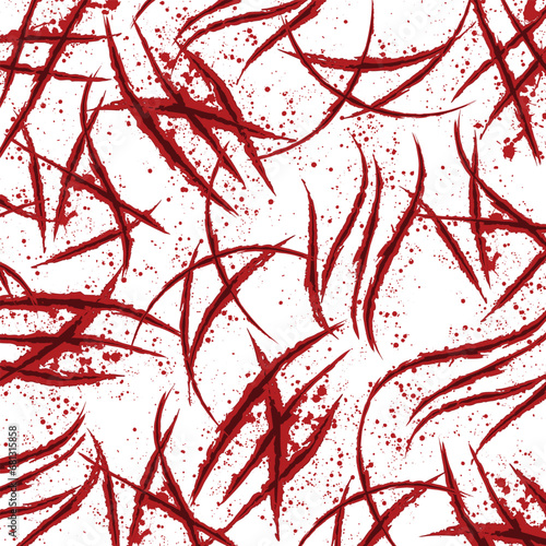 Red claw blood wounds background