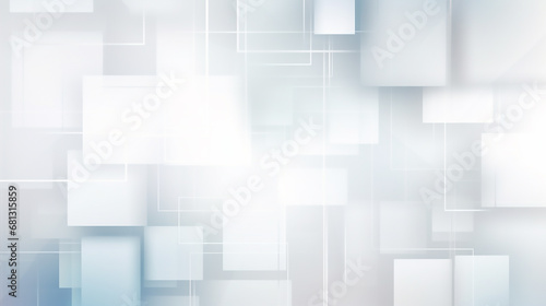 Modern white square tech corporate abstract technology background design banner pattern presentation background web template. material in white squares shapes in random geometric pattern.