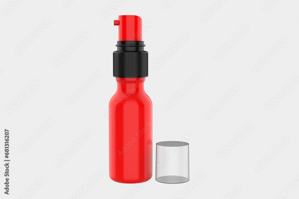 Cosmetic Bottle with Pump Mockup Isolated On WHite Background. 3d illustration Cosmetic Bottle with Pump Mockup Isolated On WHite Background. 3d illustration