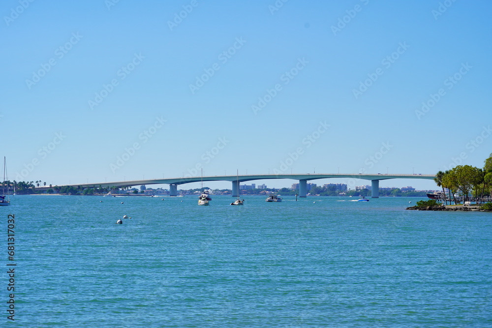 Fototapeta premium Sarasota bay harbor and bay front landscape 