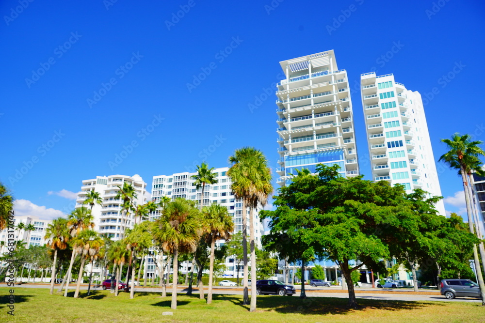 Obraz premium Sarasota bay harbor and bay front landscape