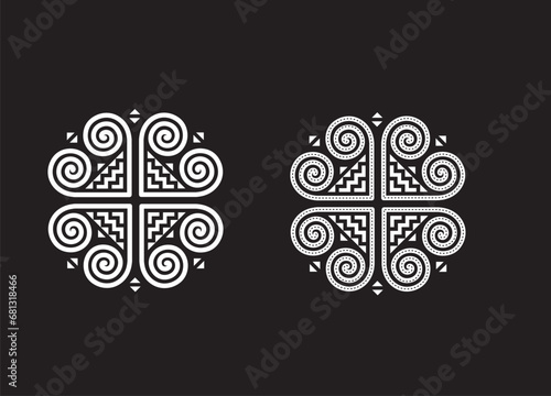 Hmong ethnic pattern.Indigenous embroidery designs.