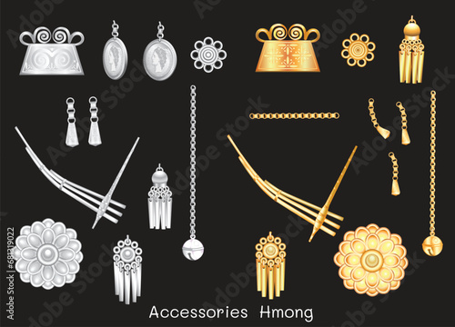 Accessories Hmong and Hmong jewelry.