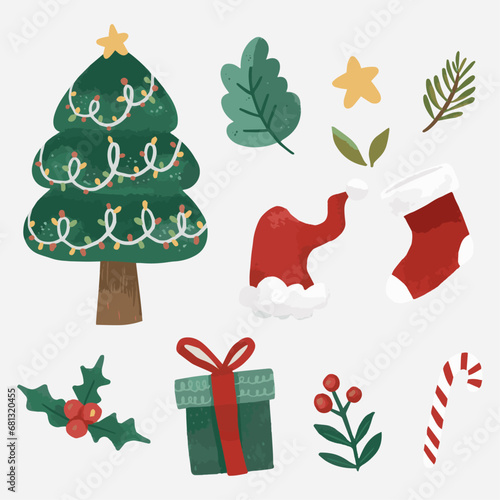 Christmas Element Flat Design Vector