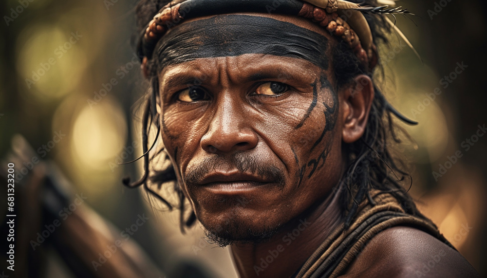 Smiling athlete looking at camera in traditional African clothing outdoors generated by AI Smiling athlete looking at camera in traditional African clothing outdoors generated by AI