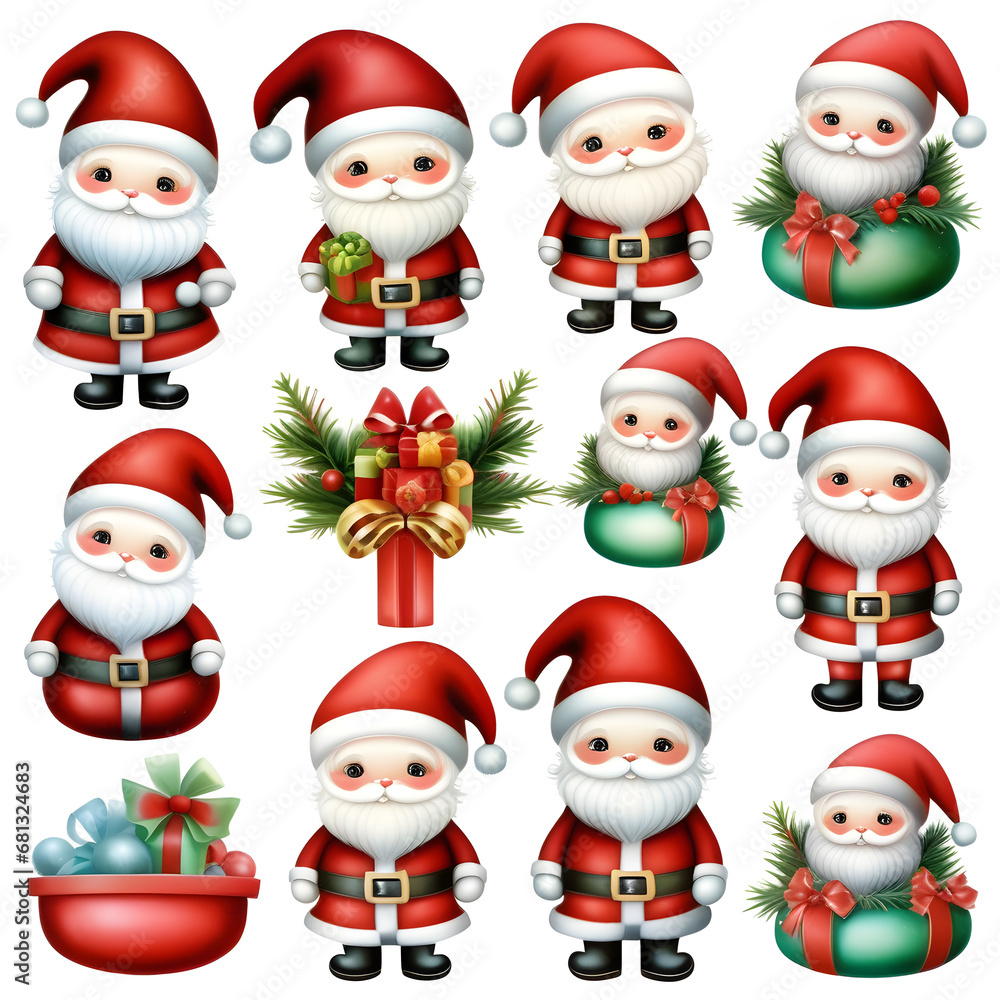 Christmas trees and Santa, Generating AI