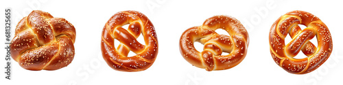  Soft pretzel Hyperrealistic Highly Detailed Isolated On Transparent Background Png File photo