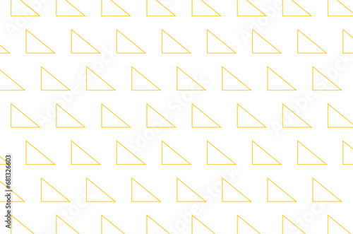 Digital png illustration of yellow pattern of repeated triangles on transparent background