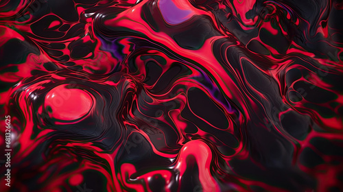 Abstract background with fluid colors in red and black neon, Mars Nuances Waves Abstract background, textured, red marbles, Ink Liquid Modern Abstract Backdrop.