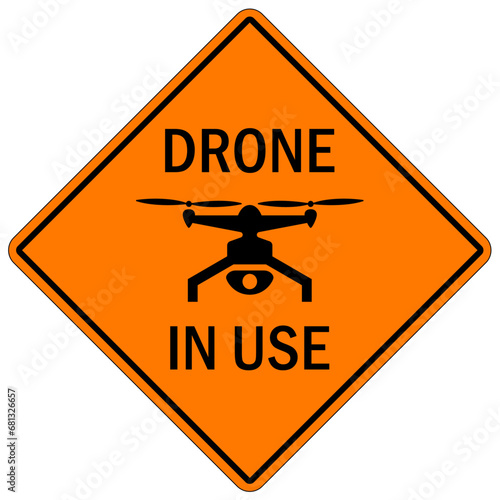 Drone liability sign drone in use