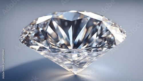 Round cut diamonds sparkle in the light