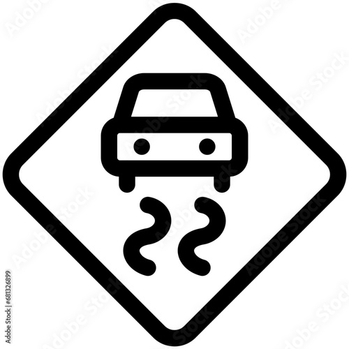 slippery road