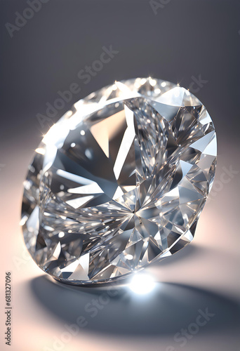 Round cut diamonds sparkle in the light