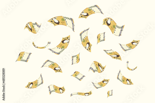 Hand drawn korean money vector illustration