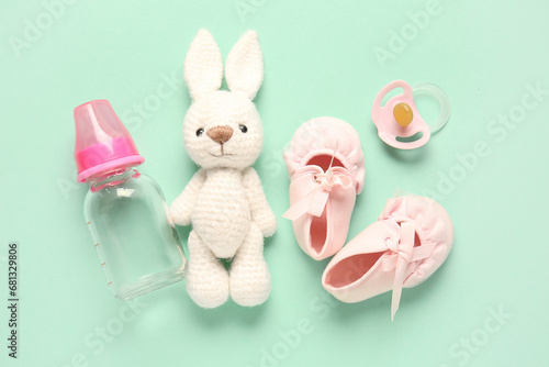 Stylish baby shoes with bot...