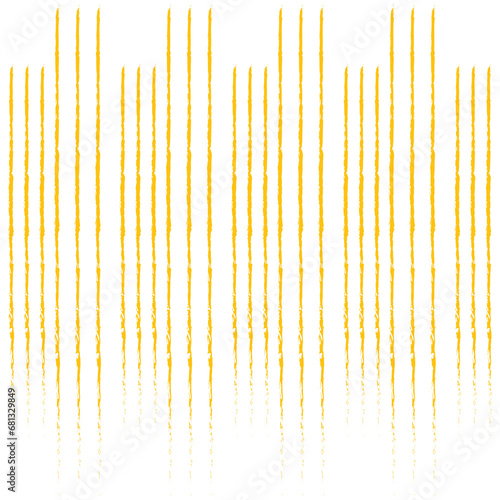 Digital png illustration of yellow abstract linear shape on transparent background