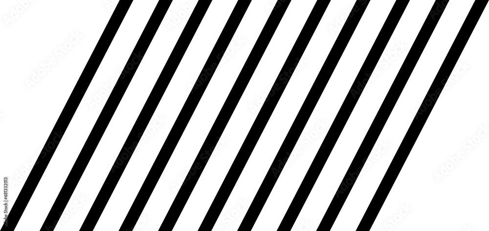 Digital png illustration of black diagonal lines repeated on transparent background - obrazy, fototapety, plakaty 