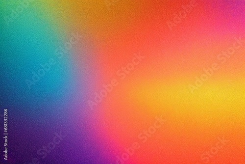 Dynamic colorful abstract blurred gradient background with rough grain