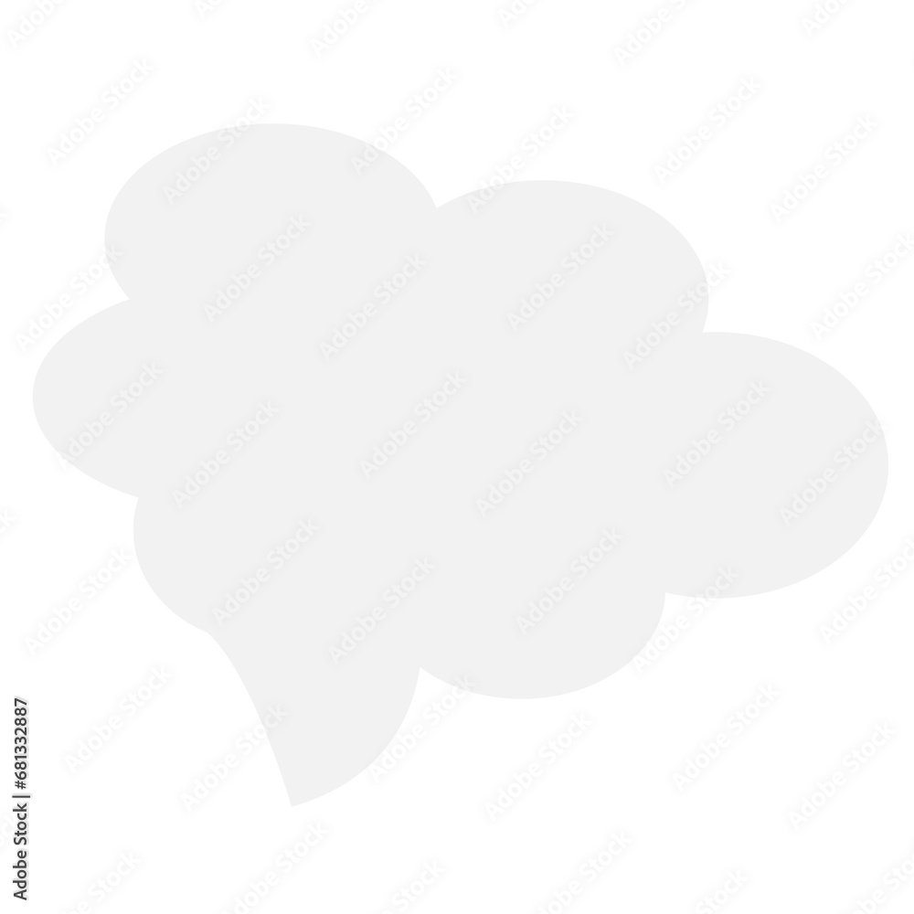 Digital png illustration of white speech bubble on transparent background Digital png illustration of white speech bubble on transparent background