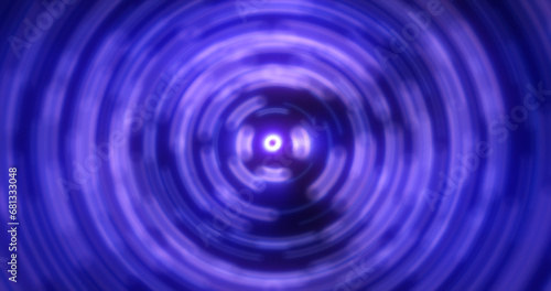 Fototapeta Naklejka Na Ścianę i Meble -  Abstract background of bright blue glowing energy magic radial circles of spiral tunnels made of lines