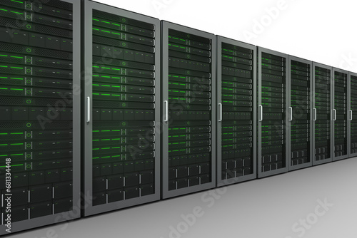 Digital png illustration of server room on transparent background photo