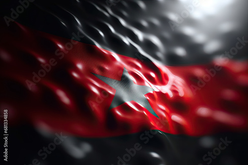 3d minimalist Jordan flag bokeh background Generative AI photo