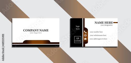 Double-sided creative business card vector design template.