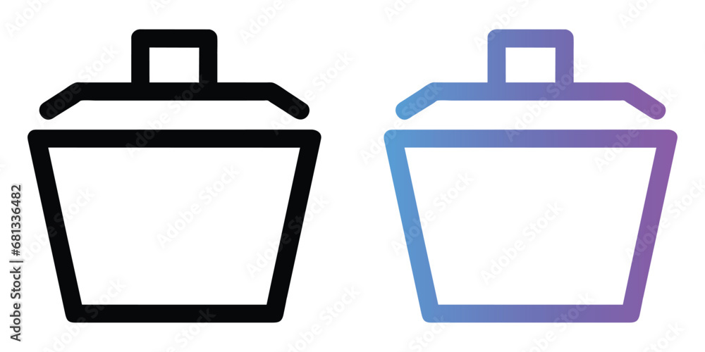 Pot icon, simple pot logo, black and gradient, vector illustration isolated on white background Pot icon, simple pot logo, black and gradient, vector illustration isolated on white background