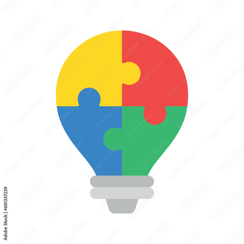 Autism symbol awareness day sign isolated Autism symbol awareness day sign isolated