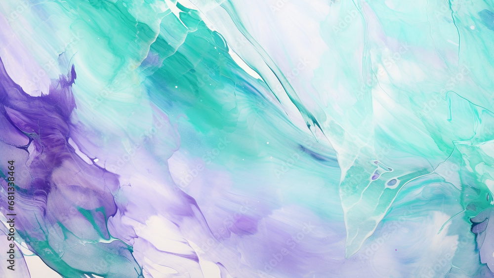 Lilac Purple and Mint Green Watercolor Splashes Abstract Lilac Purple and Mint Green Watercolor Splashes Abstract