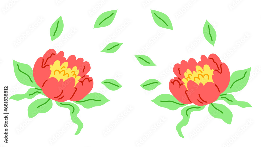 Spring flower vector illustration. The botanical garden was haven tranquility amidst blooming flowers The spring flower concept embodied spirit growth and rejuvenation The blossoming trees created