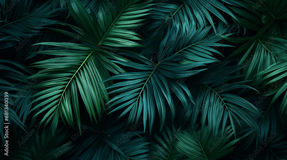 foliage background from palm leaves