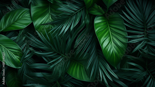 foliage background from palm leaves