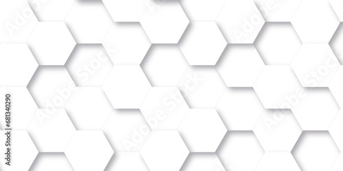 Fototapeta Naklejka Na Ścianę i Meble -  Background with lines hexagon and Abstract background hexagonal, modern abstract vector polygonal pattern. Futuristic abstract honeycomb technology white background. Luxury white hexagon pattern.
