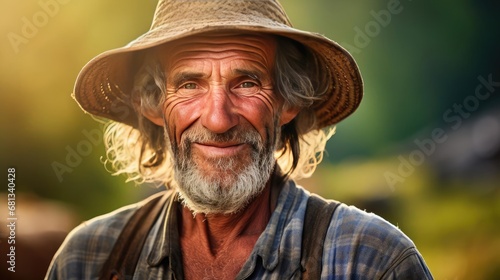 Portrait of an elderly farmer