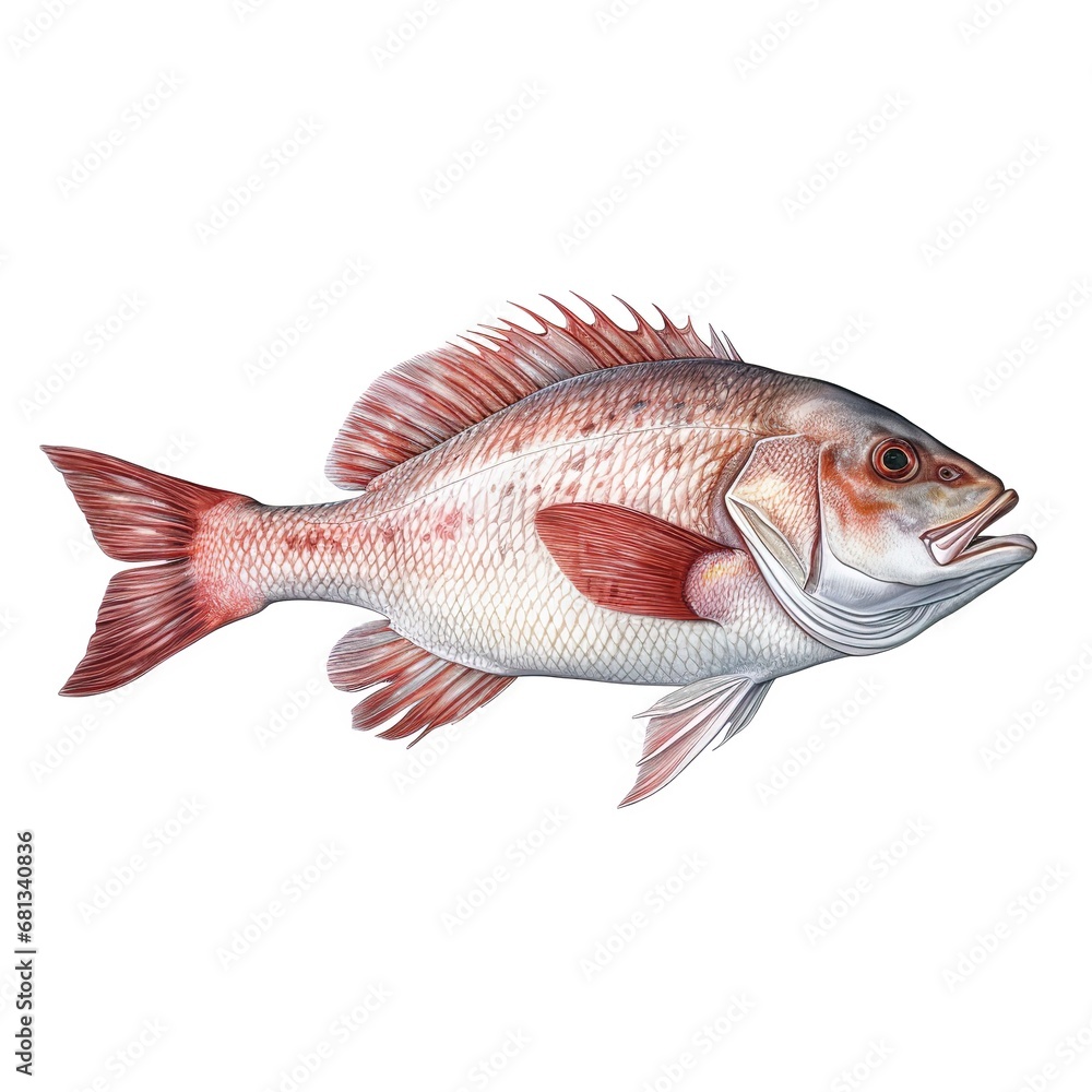Snapper fish, isolated, food, white, Snapper fish, isolated, food, white,