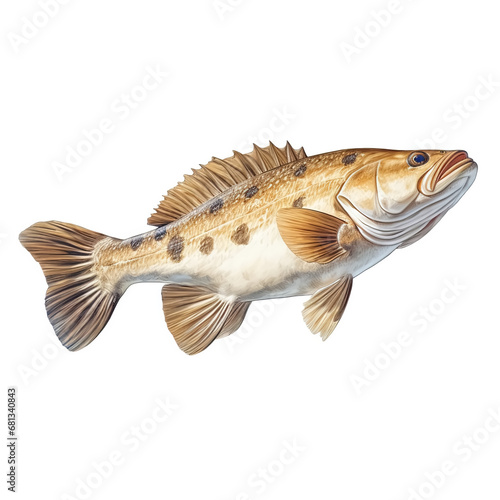 Cod fish isolated on white