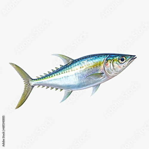Mackerel fish on a white background