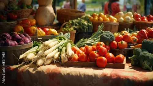 Good harvest of vegetables on the farm