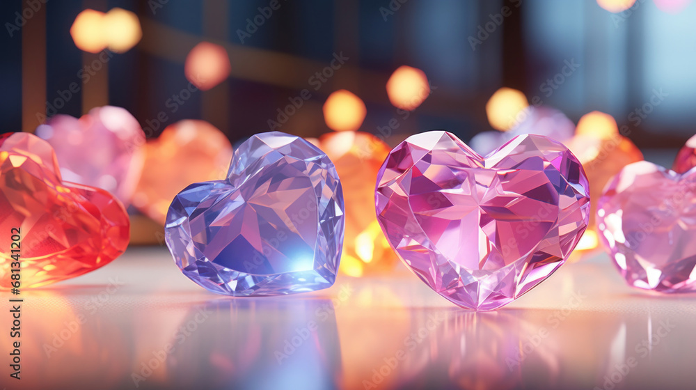 Crystal colorful hearts Crystal colorful hearts