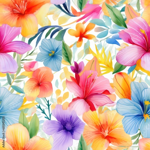 seamless background with flowers