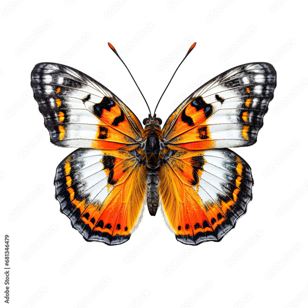 Naklejka premium Orange Tip Butterfly Isolated on Transparent or White Background, PNG