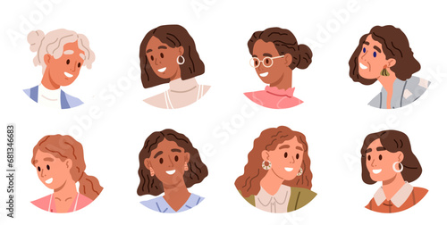 People faces vector illustration. The concept peoples faces encompasses diverse appearances and expressions individuals Appearance plays significant role in shaping peoples identities and interactions
