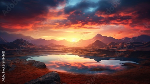 sunset over the mountains © Mustafa