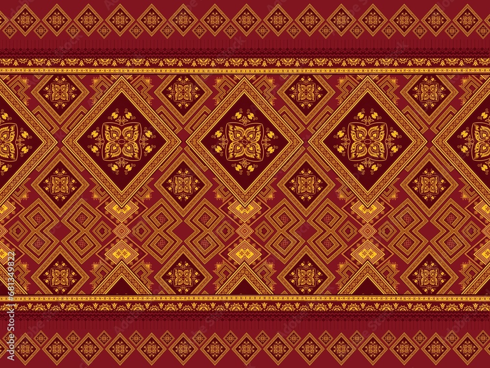 ikat pattern traditional Design for background,wallpaper,clothing,illustration.Texture, home decorations.Geometric ethnic. folk embroidery, Asia,Peru, china,Moroccan. Motif ethnic handmade beautiful
