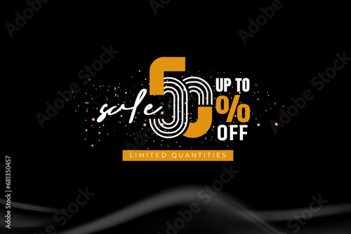 Flat Sales discount promotion banner concept design for social media post template abstract vector